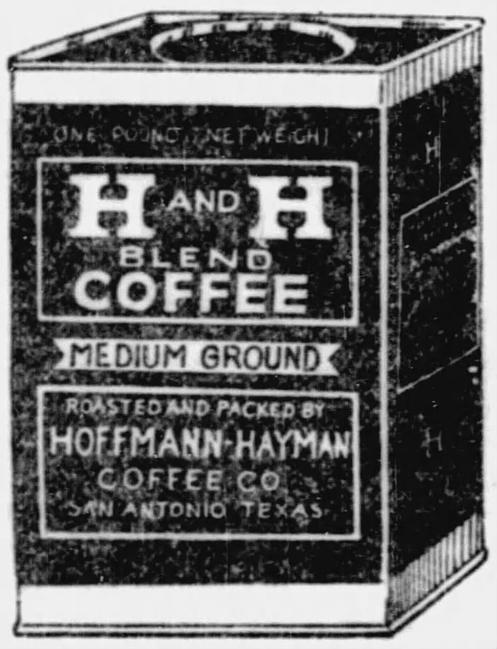 One-pound H and H Blend Coffee package; San Antonio Express-News, 22 Apr 1924, page 13