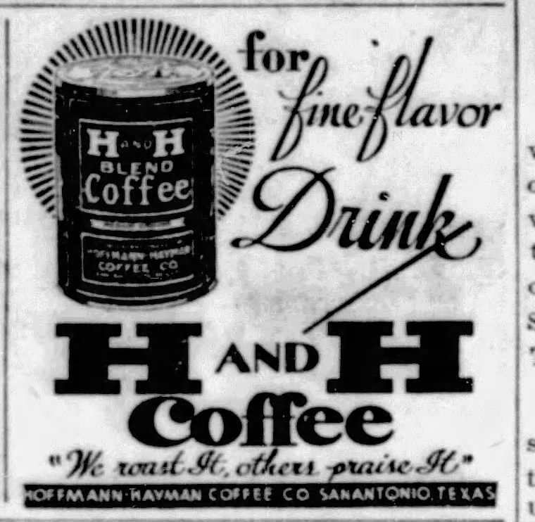 For fine-flavor drink H and H Coffee display ad — The News, 5 Mar 1932, page 8, tin art and block H AND H wordmark