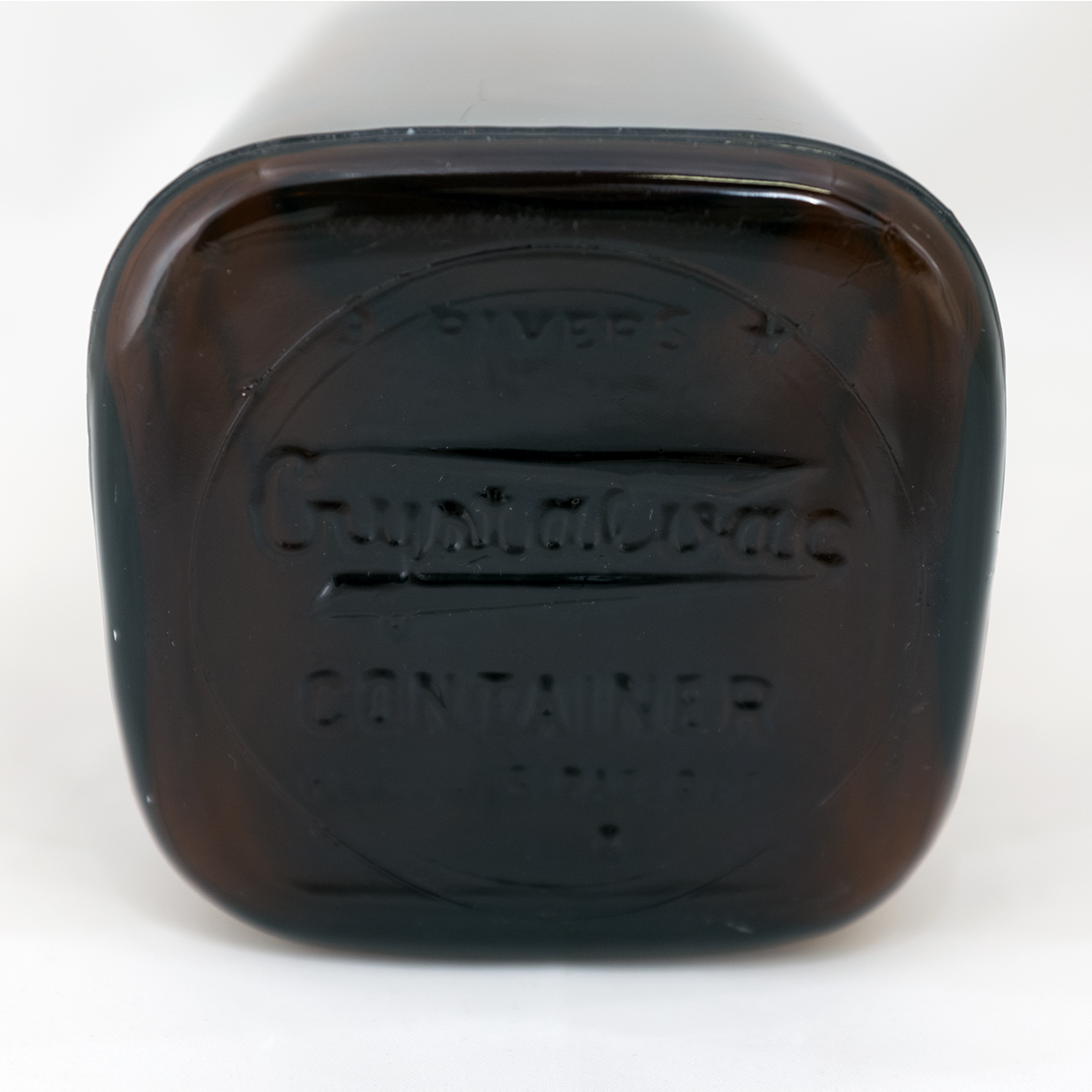 Small H and H Coffee Crystalvac jar — amber base