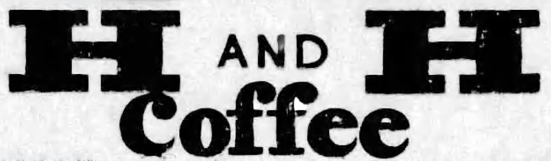 H and H Coffee wordmark crop, 22 Oct 1932 The News