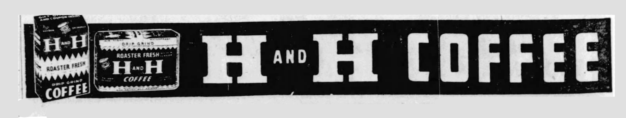 Footer wordmark bar — H AND H COFFEE, 23 Jul 1943 The News