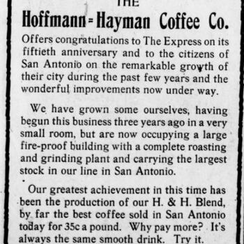 1915 May 20 San Antonio Express H&H ADV