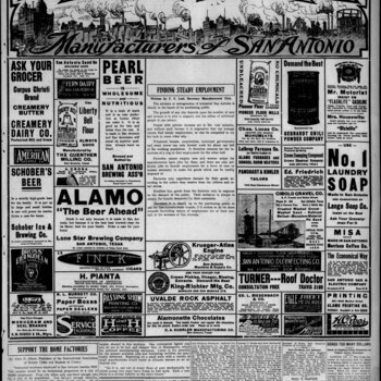 San Antonio Light, 7 Nov 1915 — Manufacturers of San Antonio full page