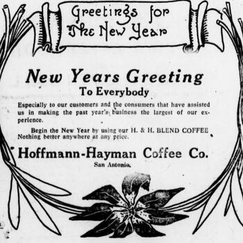 1919 Jan 1 San Antonio Express H&H ADV New Years