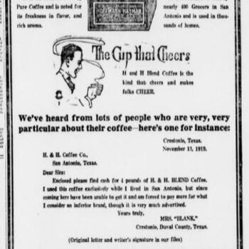 1919 Nov 21 San Antonio Express H&H ADV