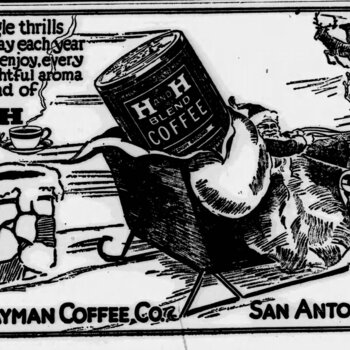 The News, 22 Dec 1926 — Christmas H and H Blend ad with Santa