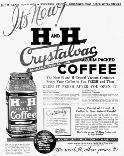San Antonio Light H And H Leads Again With A Scientific Crystal Container That Keeps Coffee Fresher Page 02 — 06 03 1932