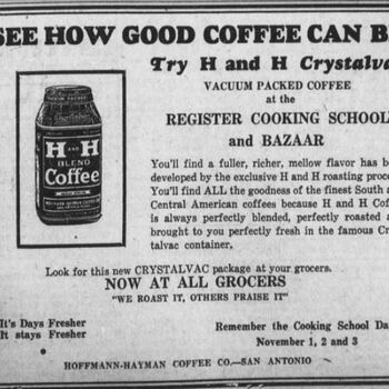 1933 Nov 3 San Antonio Register H&H ADV