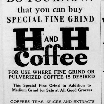 1933 06 02 the news h and h special fine grind coffee page 01