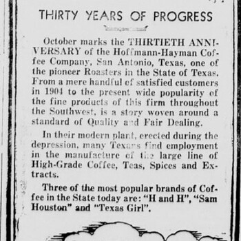 1934 Oct 18 Tulia Herald H&H 30th Aniversary 1