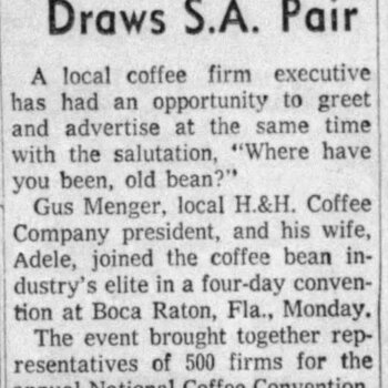 San Antonio Express-News, 30 November 1956 — Coffee Meetings Draws SA Pair