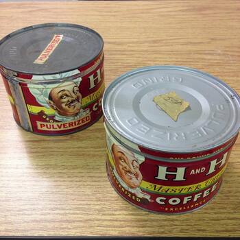 Two Master Chef Pulverized 1-pound Keywind Tins arrived.