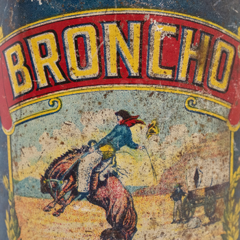 Broncho Coffee Tin Front