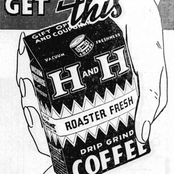 Vacuum Fresh headline and Flav-O-Tainer replaces tin copy blocks, The News, 23 Jul 1943