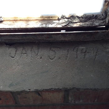 Window sill date of 2nd Floor expansion