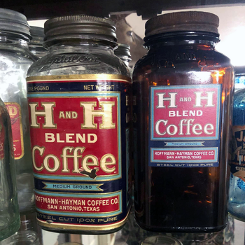 Reference — one-pound H and H Blend Crystalvac, clear and amber labeled (Mac Johanson)