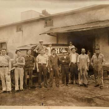 h and h factory crew and truck
