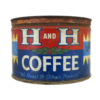 h and h coffee 1 pound tin sq 800